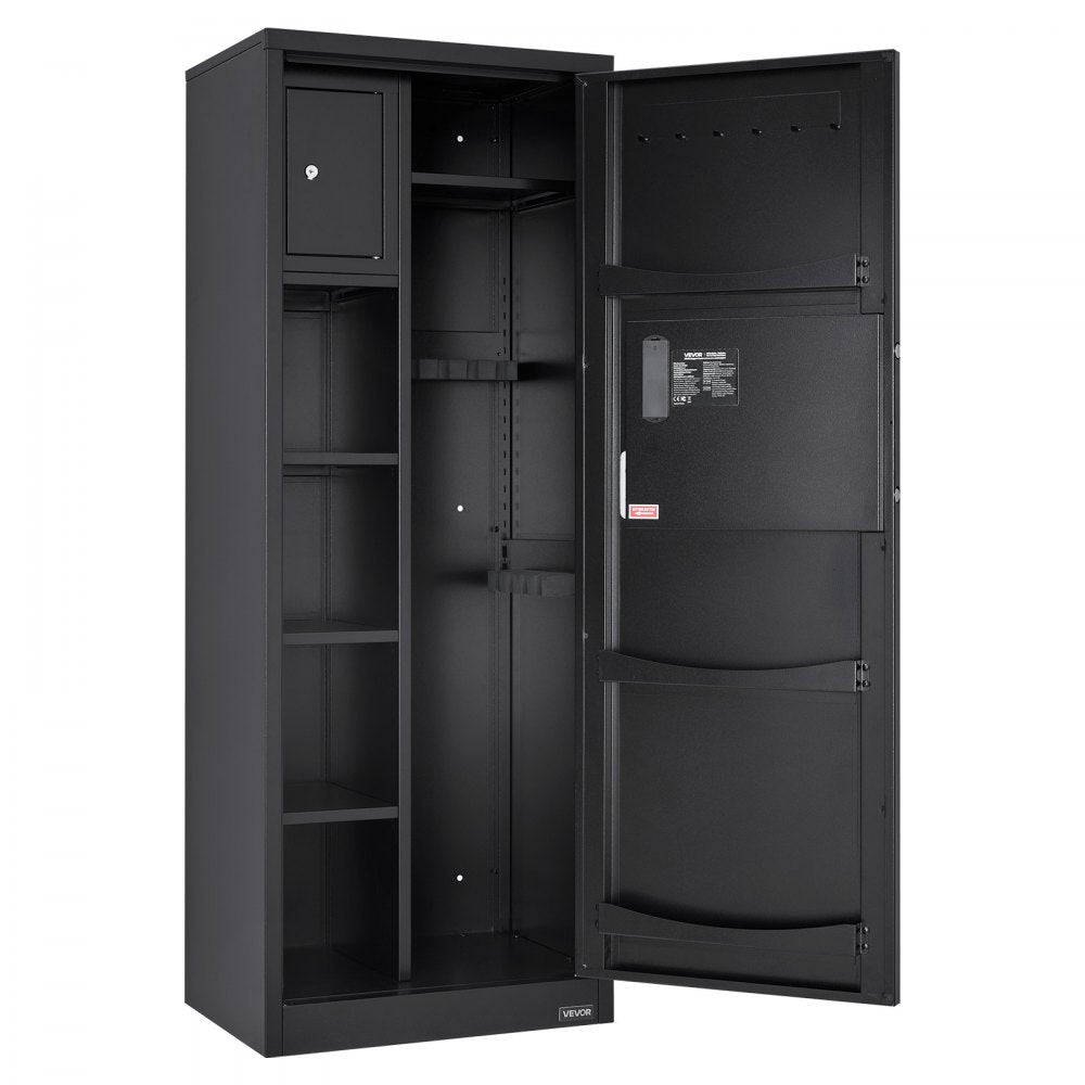 4 Gun Safe Long Gun Cabinet for Rifles & Pistols with Key & Password Lock