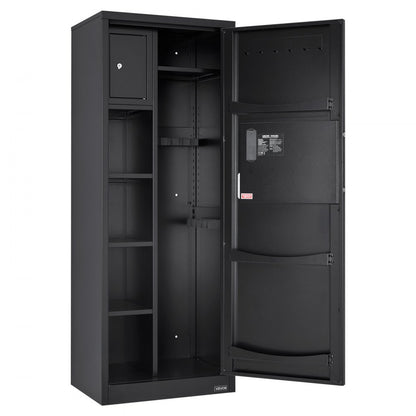 4 Gun Safe Long Gun Cabinet for Rifles & Pistols with Key & Password Lock
