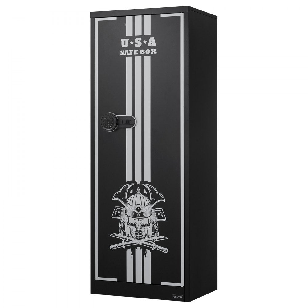 4 Gun Safe Long Gun Cabinet for Rifles & Pistols with Key & Password Lock