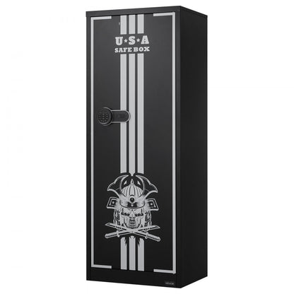 4 Gun Safe Long Gun Cabinet for Rifles & Pistols with Key & Password Lock