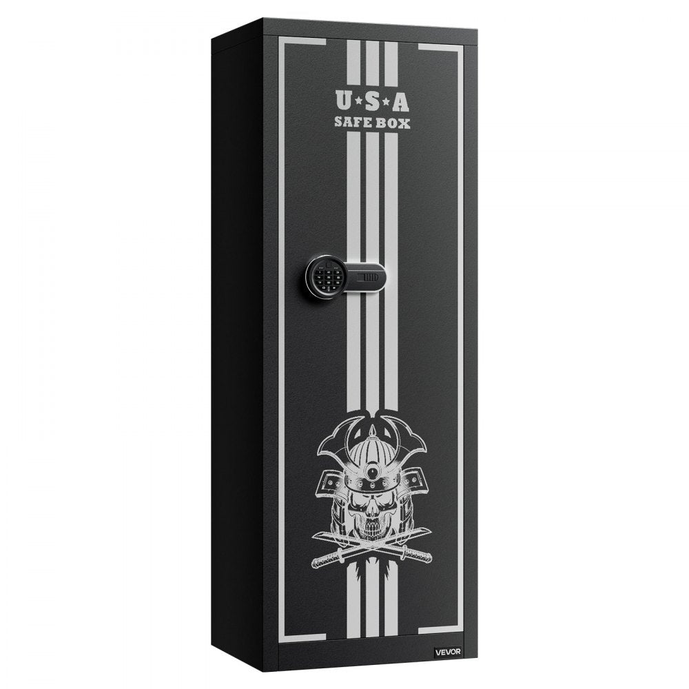 4 Gun Safe Long Gun Cabinet for Rifles & Pistols with Key & Password Lock