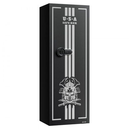 4 Gun Safe Long Gun Cabinet for Rifles & Pistols with Key & Password Lock
