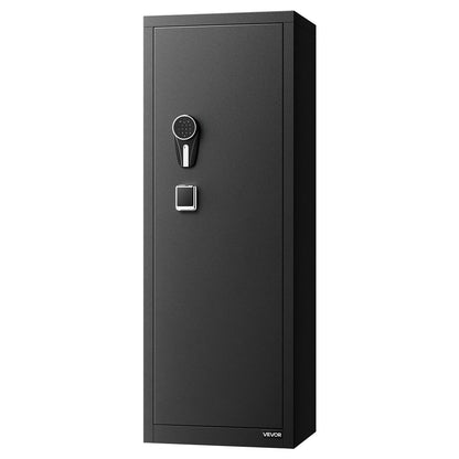 8-10 Gun Safe, Long Gun Cabinet for Rifles and Pistols, Quick Access Rifle Safe with 3 Pistol Pockets and Adjustable Racks, Large Digital Cabinet with Fingerprint and Password Lock