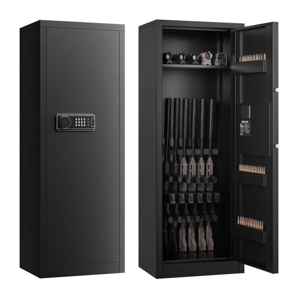6-8 Gun Safe Long Gun Cabinet for Rifles & Pistols with Key and Password