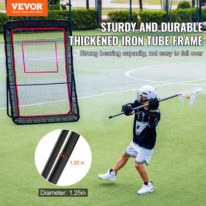 Multi-Sport Rebounder Net with Adjustable Angles, 1.5x2.1m Training Screen