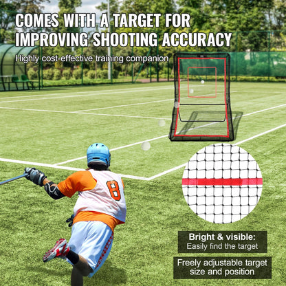 Multi-Sport Rebounder Net with Adjustable Angles, 1.5x2.1m Training Screen