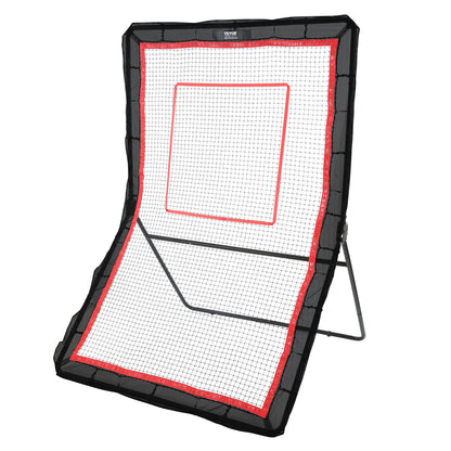 VEVOR Lacrosse Rebounder for Backyard, 5x7 Ft Volleyball Bounce Back Net, Pitchback