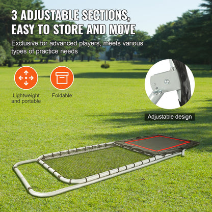 VEVOR Folding Lacrosse Rebounder for Backyard, 3x8 Ft Volleyball Bounce Back Net,