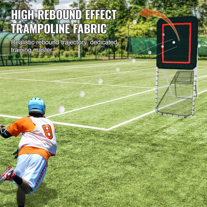 Folding Lacrosse Rebounder & Multi-Sport Training Net, 0.91x2.44 m, Adjustable