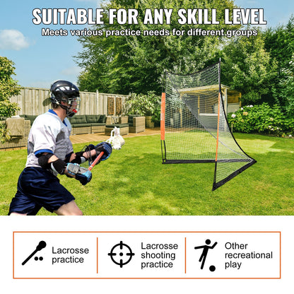 Portable 1.8m x 1.8m Lacrosse Goal with Carry Bag for Training and Backyard Use