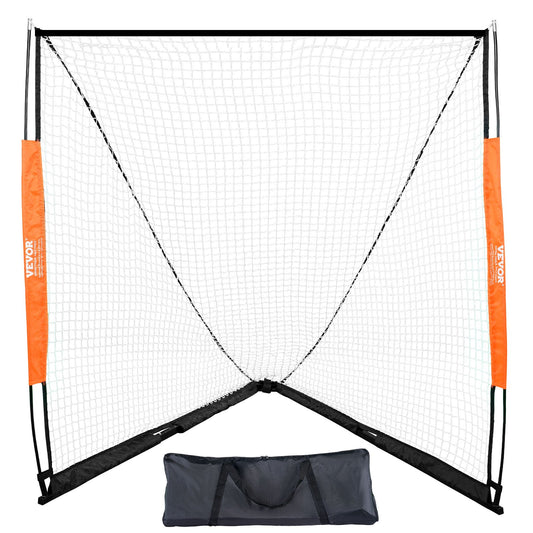 VEVOR Lacrosse Goal, 1.8mx1.8m Lacrosse Net, Portable Lacrosse Goal with Carry Bag,