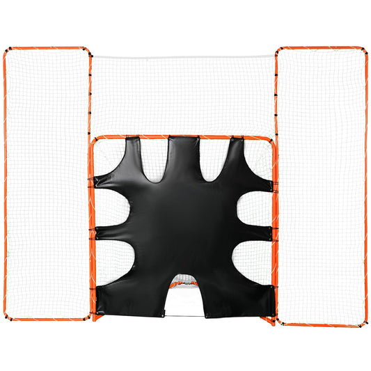 VEVOR 3-IN-1 Lacrosse Goal with Backstop and Target,3.7mx2.7m Lacrosse Net, Steel