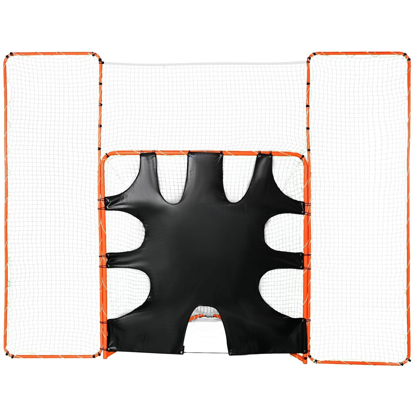 3-in-1 Lacrosse Goal with Backstop and Target, 3.7m x 2.7m Steel Net