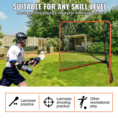 Folding 1.8mx1.8m Lacrosse Goal with Steel Frame for Backyard Training
