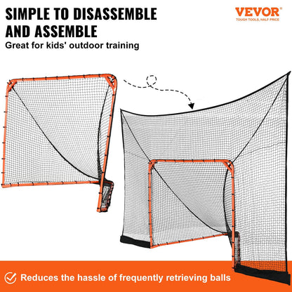 Hockey & Lacrosse Goal Backstop with Extended Coverage, 3.7 x 2.7 m Net