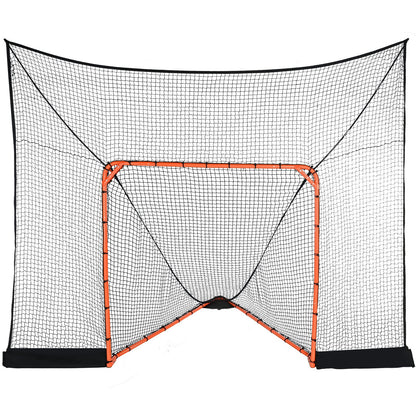 Hockey & Lacrosse Goal Backstop with Extended Coverage, 3.7 x 2.7 m Net