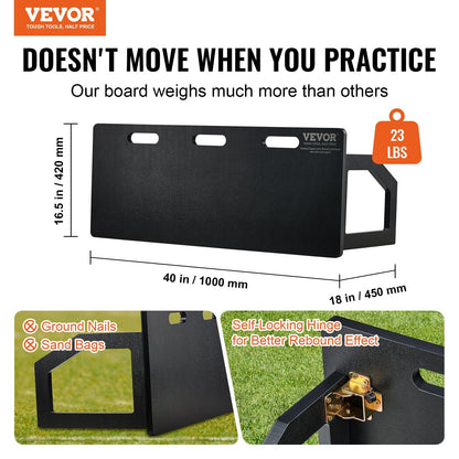 Portable Soccer Rebound Wall, 100x0.4m, Adjustable Angles for Training & Practice