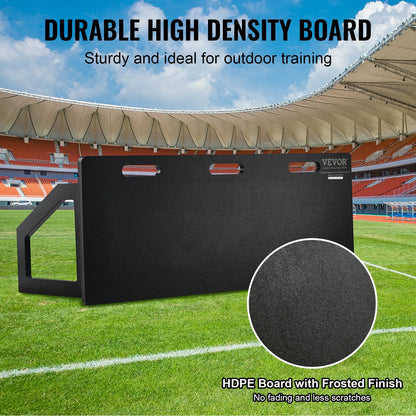 Portable Soccer Rebounder Board, 115x45 cm, 2-Angle Adjustable Training Tool