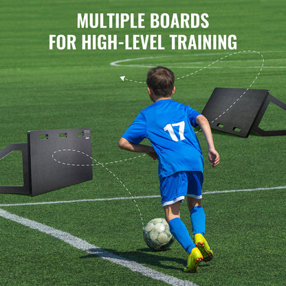 VEVOR Soccer Rebounder Board, 115x45 cm Portable Soccer Wall with 2 Angles Rebound,