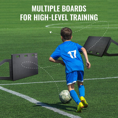 Portable Soccer Rebounder Board, 115x45 cm, 2-Angle Adjustable Training Tool
