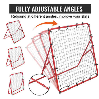 Portable 1x1 Meter Soccer Rebound Net for All Ages - Adjustable & Durable Design