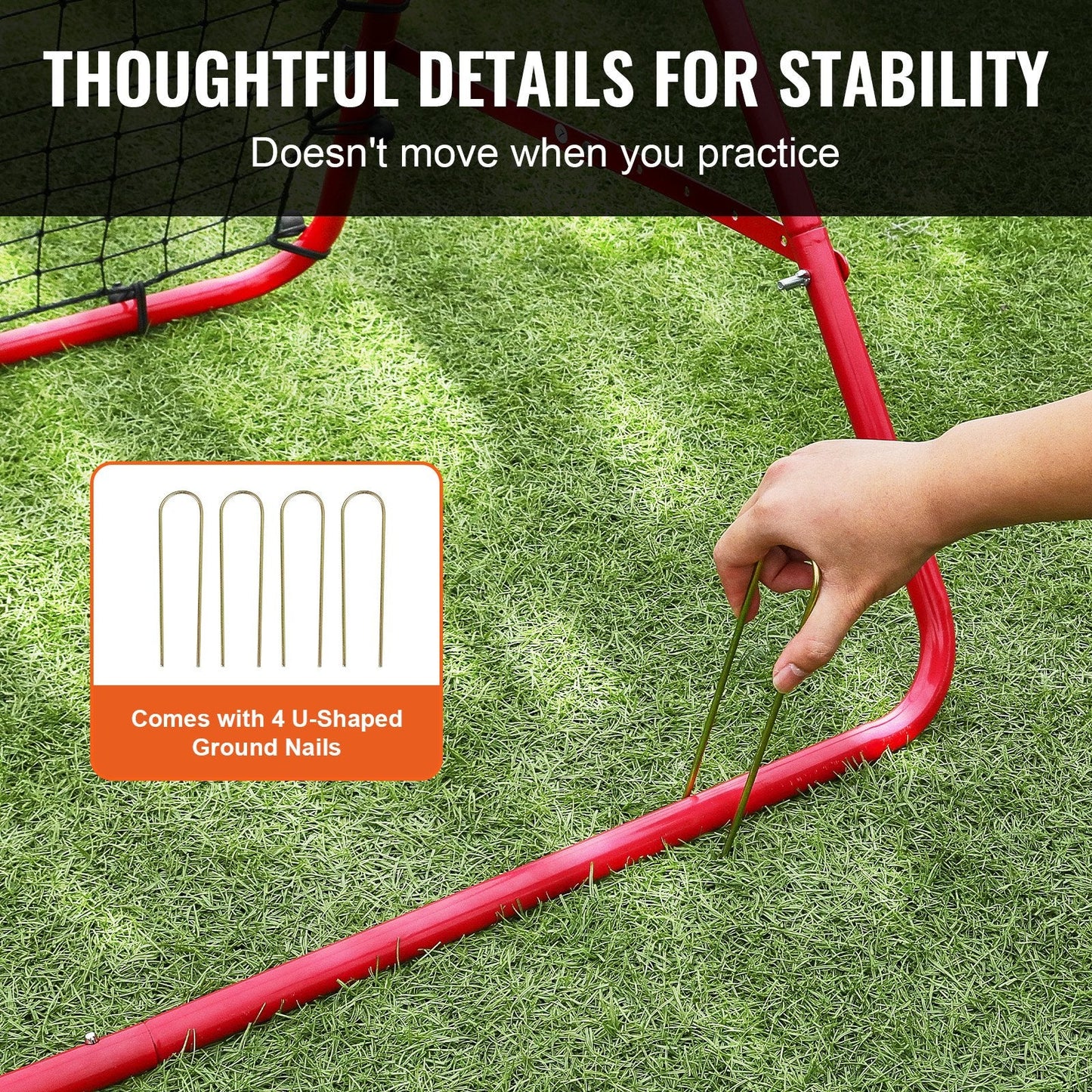 Portable 1x1 Meter Soccer Rebound Net for All Ages - Adjustable & Durable Design