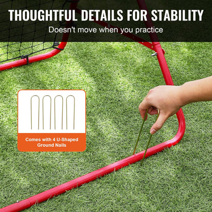 Portable 1x1 Meter Soccer Rebound Net for All Ages - Adjustable & Durable Design