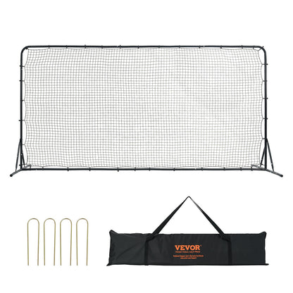 VEVOR Soccer Rebounder Net, 12x6FT Iron Soccer Training Equipment, Sports Football