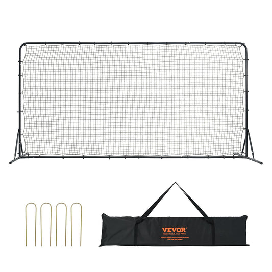 VEVOR Soccer Rebounder Net, 12x6FT Iron Soccer Training Equipment, Sports Football