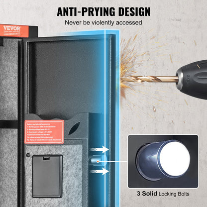 Digital Keypad Rifle and Pistol Safe for 3 Rifles and 4 Pistols, Steel Construction