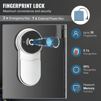 Biometric Rifle and Pistol Safe with Fingerprint Lock for Secure Storage