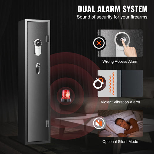 Biometric Rifle and Pistol Safe with Fingerprint Lock for Secure Storage