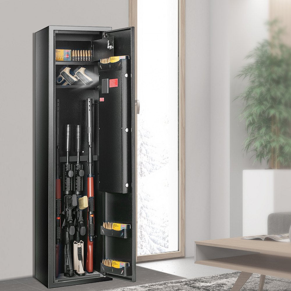 Gun Safe Rifle Safe with Fingerprint & Digital Keypad Lock for 6 Rifles