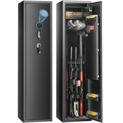 Gun Safe Rifle Safe with Fingerprint & Digital Keypad Lock for 6 Rifles
