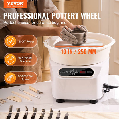 Electric Pottery Forming Wheel, 0.25m, 350W with Foot Pedal & Touch Screen
