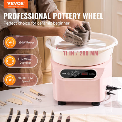 VEVOR Pottery Wheel, 11 inch Pottery Forming Machine, 350W Electric Wheel for Pottery