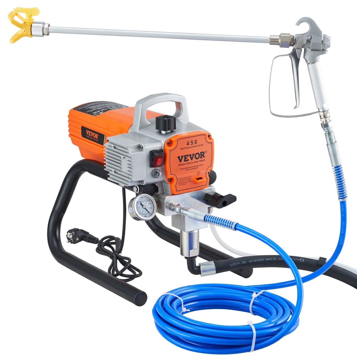 High Pressure 600W Airless Paint Sprayer with Adjustable Flow Control, 15.5 kg