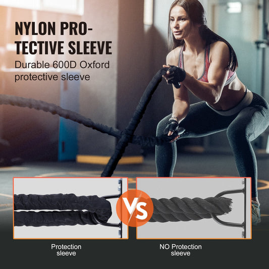 12.2m Fitness Training Rope - Strength & Endurance Workout Tool, 9.5 kg