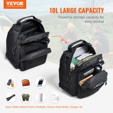10L Military Tactical Sling Backpack, Black – Lightweight & Durable Design
