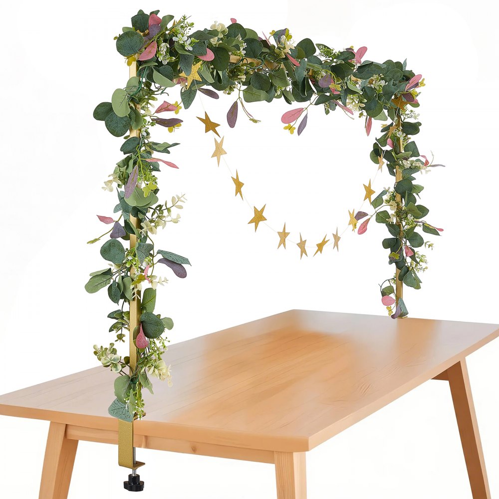 VEVOR Over The Table Rod Stand with Clamps 28"-98" L Adjustable Table Arch Stand