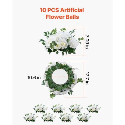 Flower Balls for Wedding Centerpieces 450 mm Flower Arrangement 10 PCS