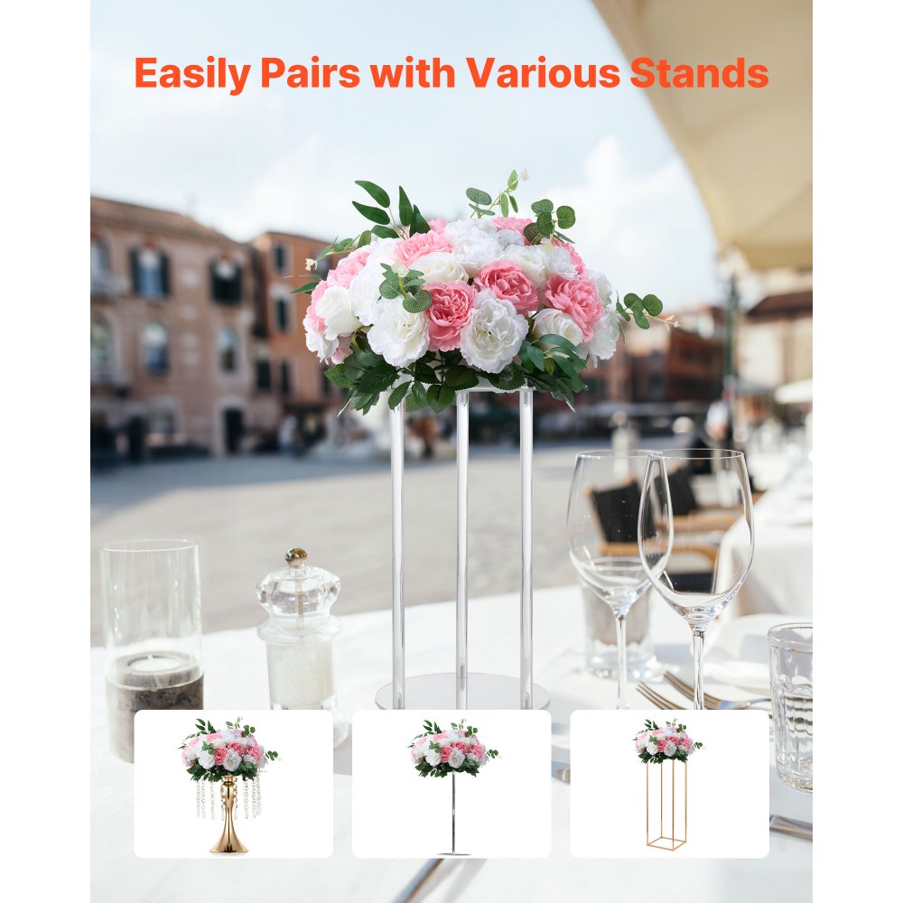 Flower Balls for Wedding Centerpieces Flower Bouquet Pink + White 10PCS