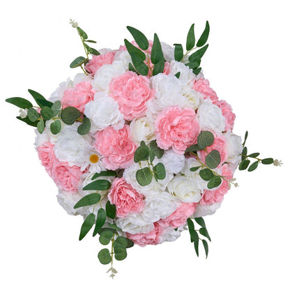 Flower Balls for Wedding Centerpieces Flower Bouquet Pink + White 10PCS