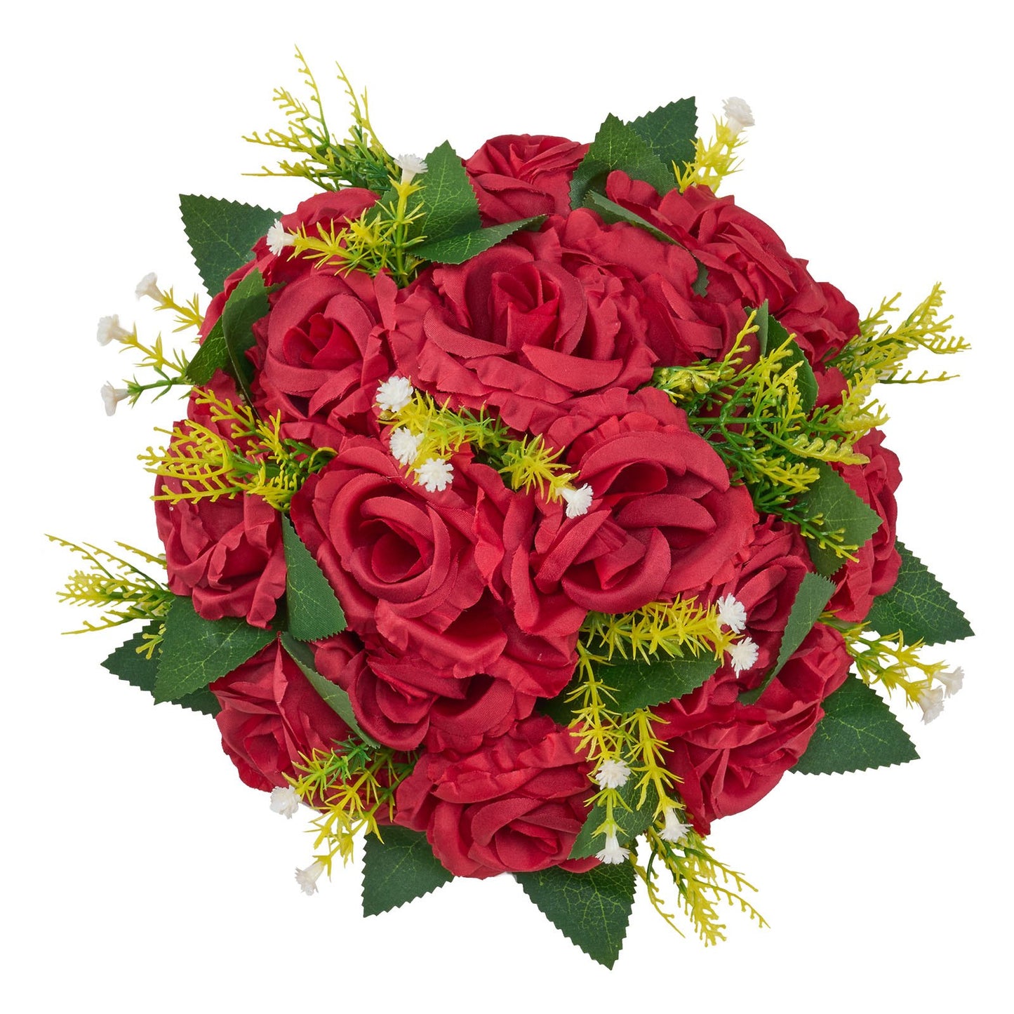 Flower Balls Arrangement Bouquet 10 PCS, 240 mm Wedding Red Roses Centerpieces, Fake Flowers Kissing Balls Decor Artificial Floral Arrangements Flower Bouquet for Home Party Table Decorations