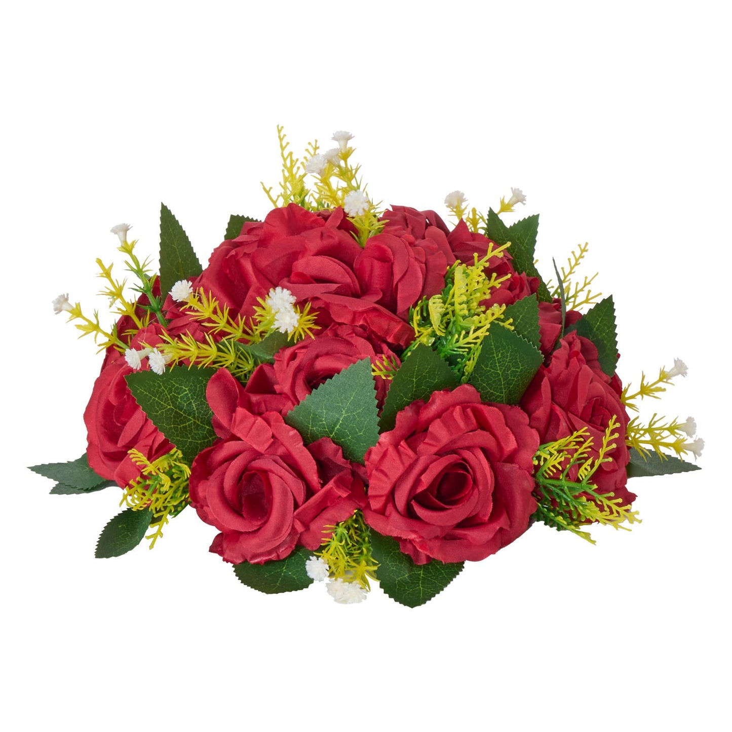 Flower Balls Arrangement Bouquet 10 PCS, 240 mm Wedding Red Roses Centerpieces, Fake Flowers Kissing Balls Decor Artificial Floral Arrangements Flower Bouquet for Home Party Table Decorations