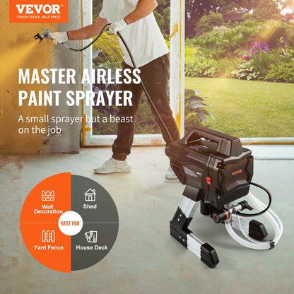 Electric Stand Airless Paint Sprayer, 7/8HP, 220V, 7.5m Hose, 7.3kg