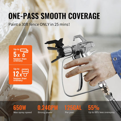 VEVOR Stand Airless Paint Sprayer Electric Paint Sprayer Machine 7/8HP 220V