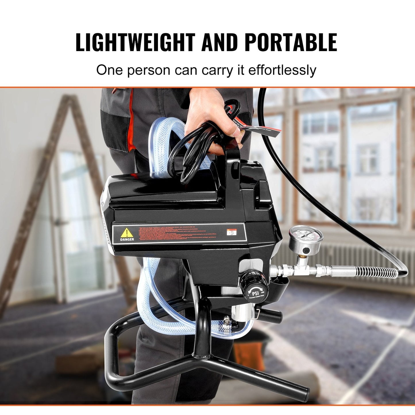High-Efficiency 950W Airless Paint Sprayer, 3000PSI for Home & Furniture