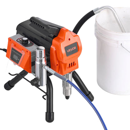 Stand Airless Paint Sprayer, 1500W, 3300PSI High Pressure Airless Sprayer, Cleaning Brush, Hose, Extension Rod, Nozzles, Electric Spray Paint Machine for Large Apartments, Factory Buildings