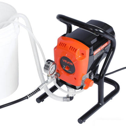 Stand Airless Paint Sprayer, 900W, 3300PSI High Pressure Airless Sprayer, Cleaning Brush, Hose, Extension Rod, Nozzles, Electric Spray Paint Machine for Interior or Exterior of House, Fence